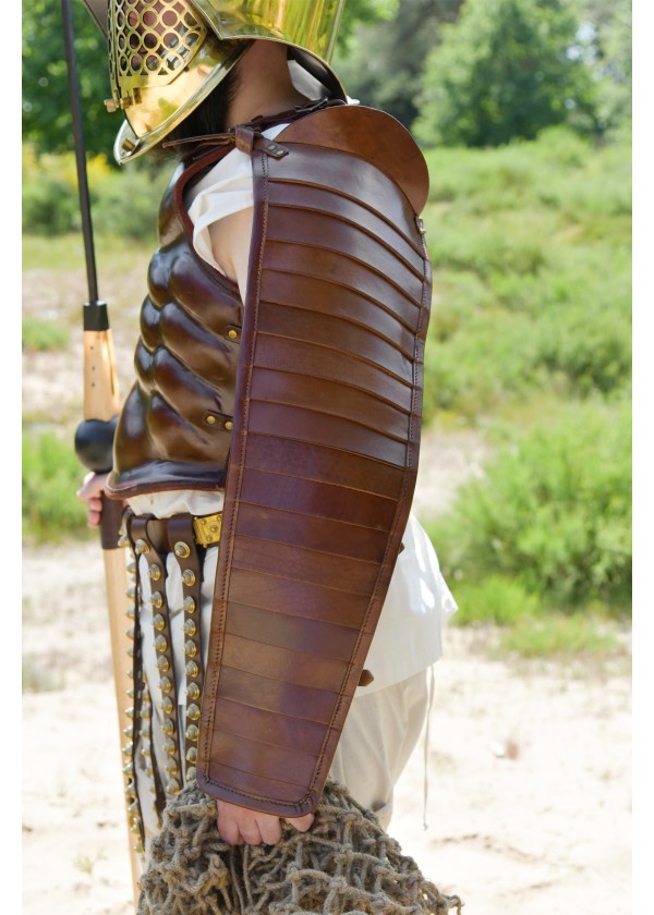 Protège-bras gladiateur - manica  cuir 