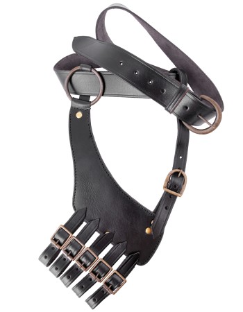 Ceinture avec porte-épée-cuir noir