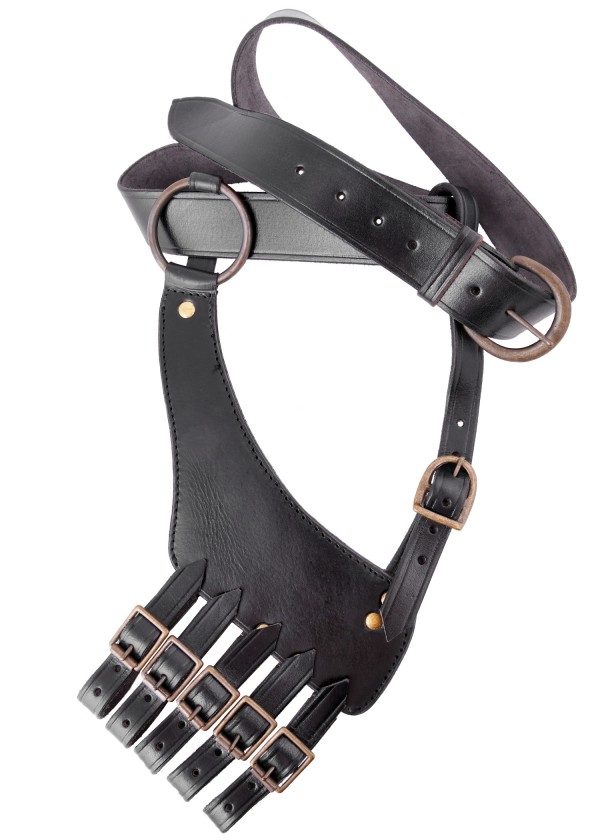 Ceinture avec porte-épée-cuir noir