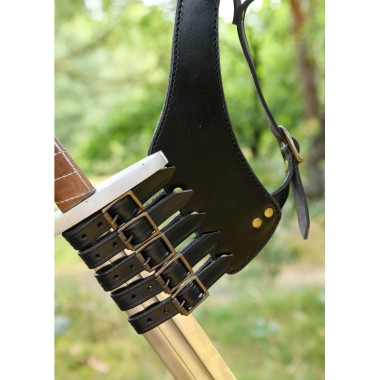 Ceinture avec porte-épée-cuir noir