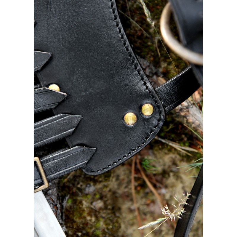 Ceinture avec porte-épée-cuir noir