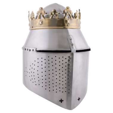 Grand heaume royal avec couronne