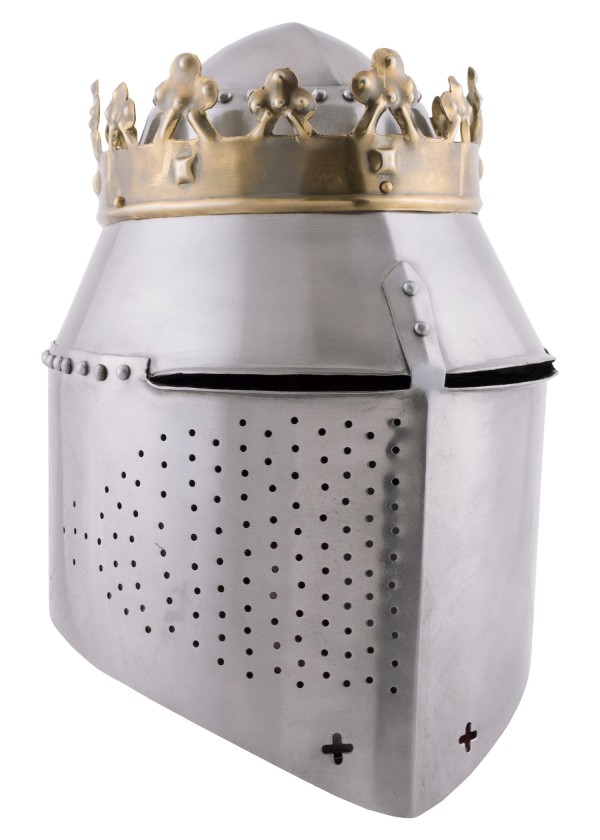 Grand heaume royal avec couronne