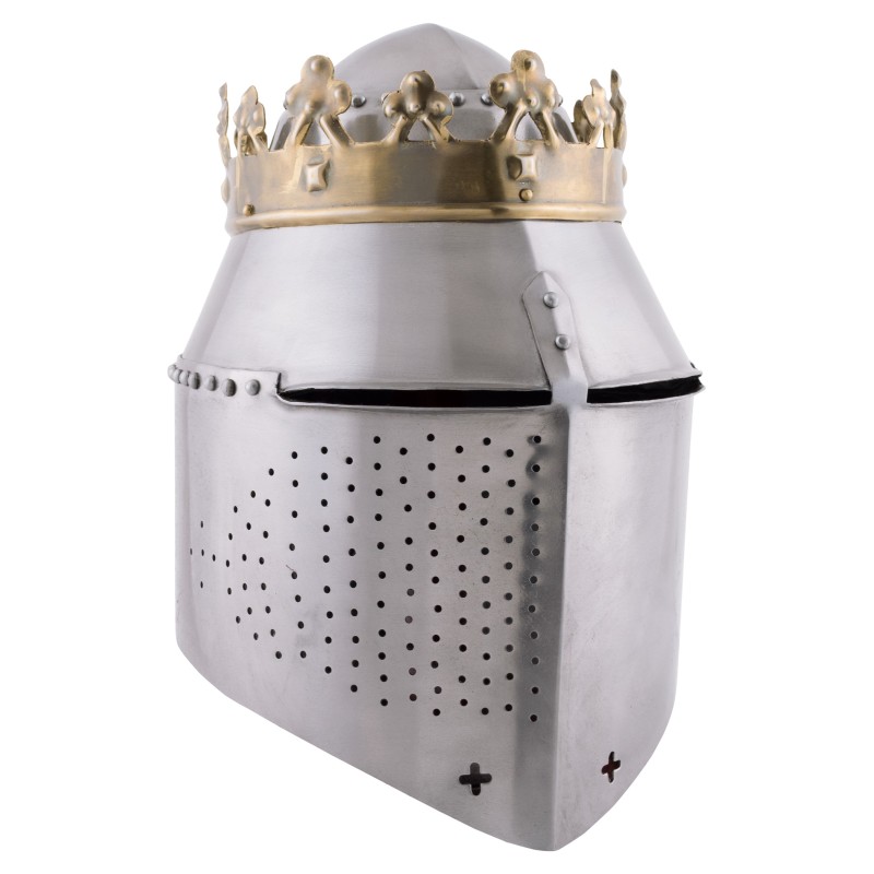 Grand heaume royal avec couronne