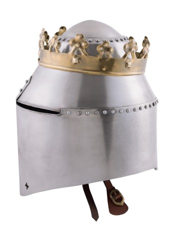 Grand heaume royal avec couronne