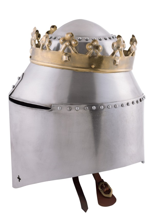 Grand heaume royal avec couronne