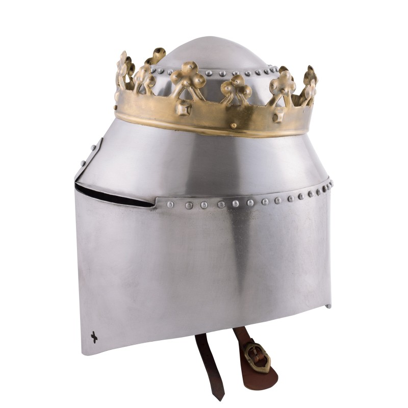 Grand heaume royal avec couronne