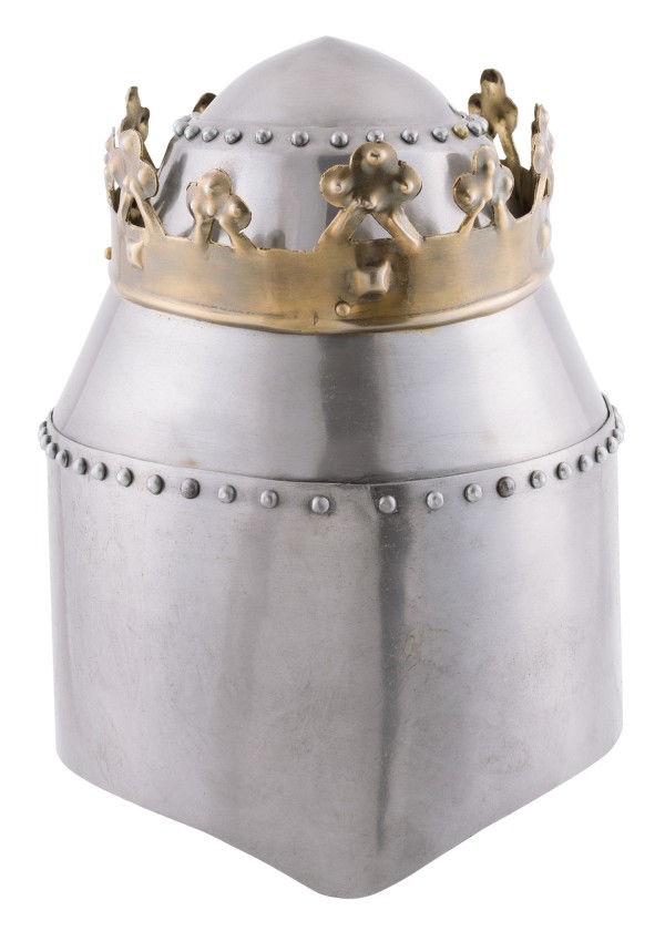 Grand heaume royal avec couronne