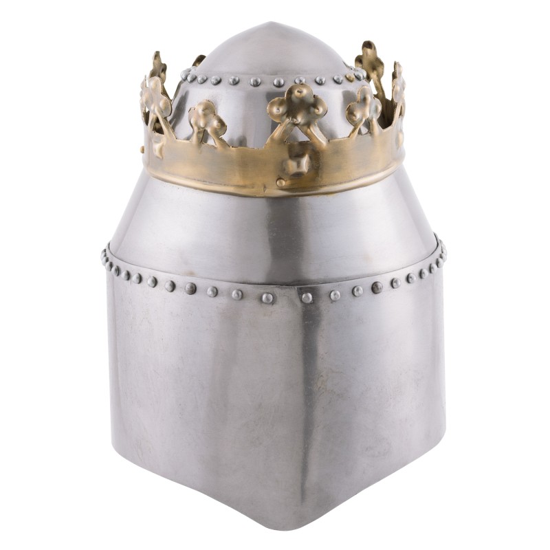 Grand heaume royal avec couronne