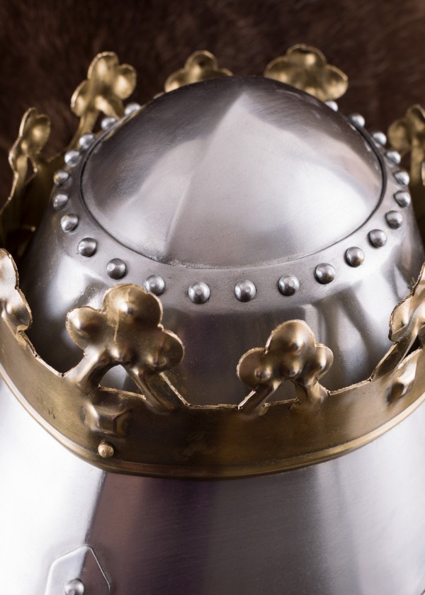 Grand heaume royal avec couronne