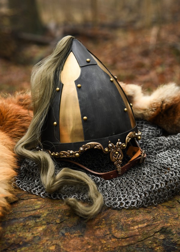 Casque Rus avec panache de crin de cheval