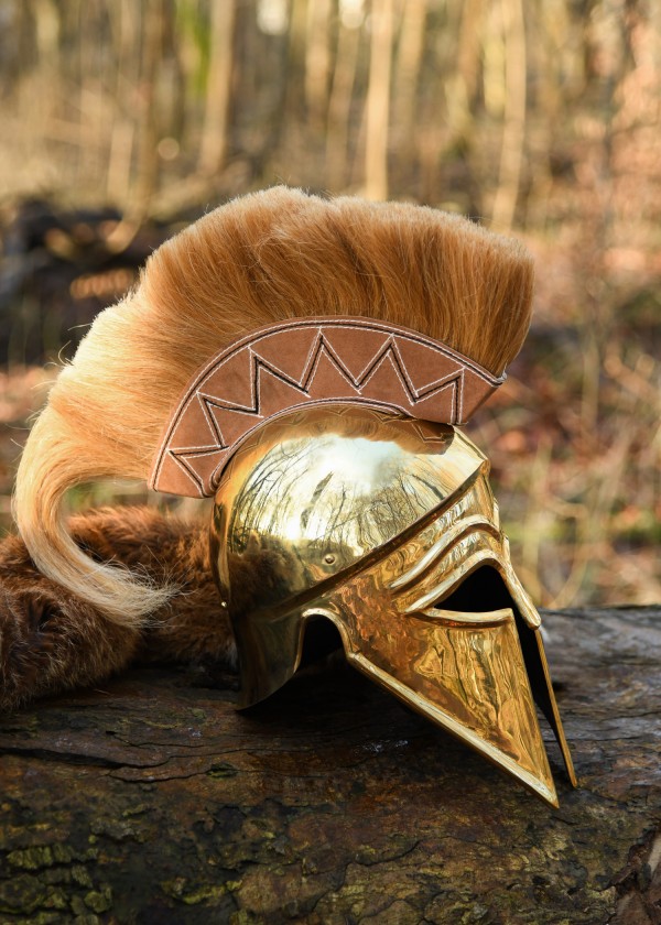 Casque italo-corinthien avec crête