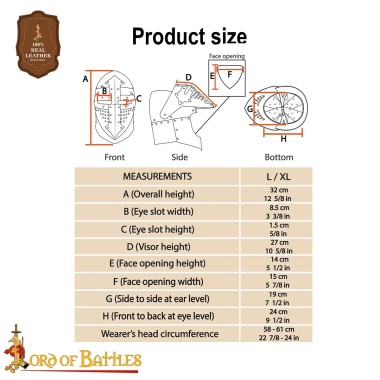 Casque Bassinet Médiéval, acier 1.5mm