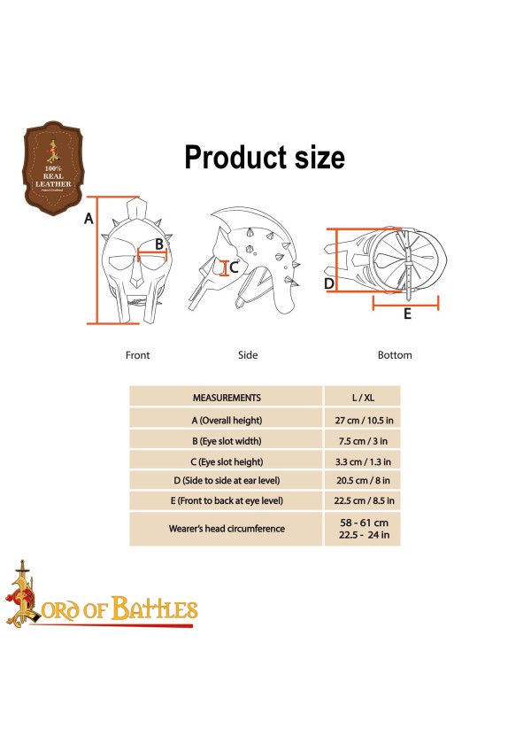 Casque de gladiateur Maximus