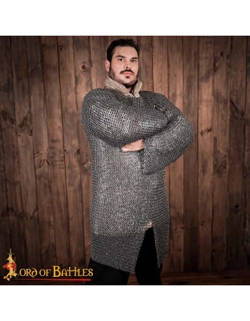 Cotte de mailles Hauberk - anneaux plats rivetée 9mm