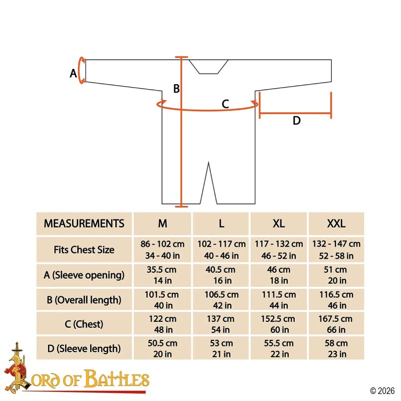 Cotte de mailles Hauberk - anneaux plats rivetée 9mm