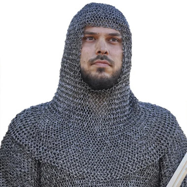 Camail anneaux ronds rivetés 8mm