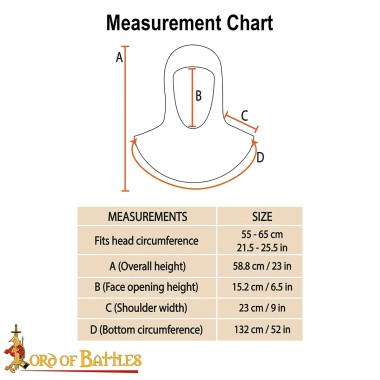 Camail anneaux ronds rivetés 8mm