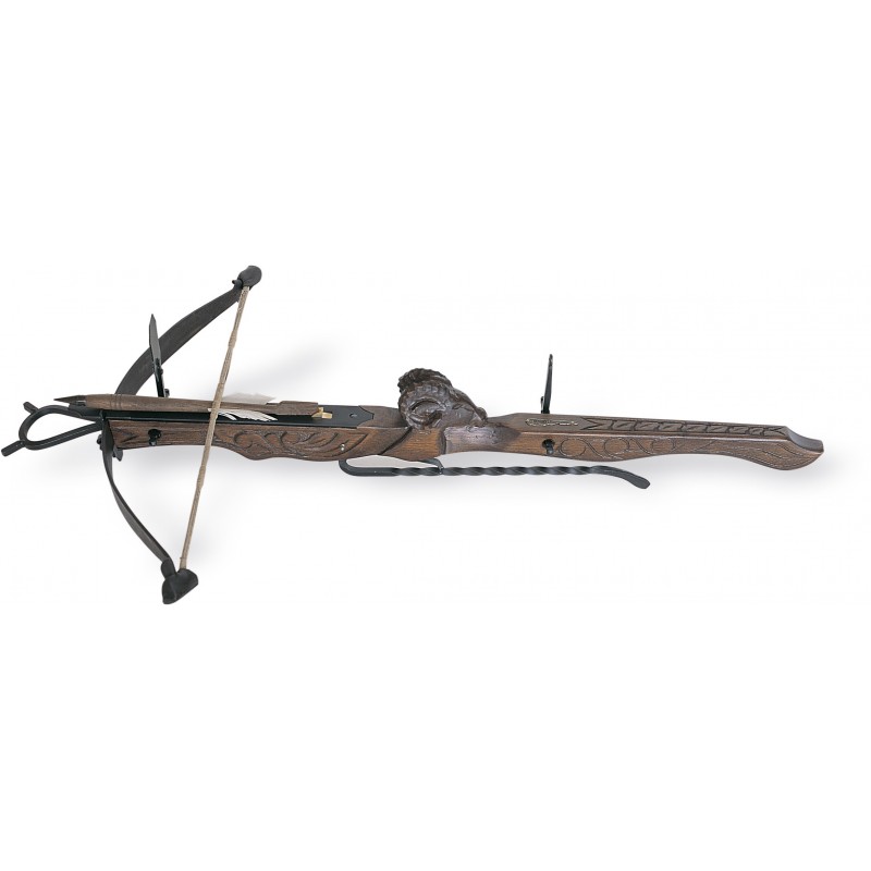 Arbalète médiévale - Arbalète avec la tête de bélier