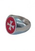 Bague Templier Femme, Rouge