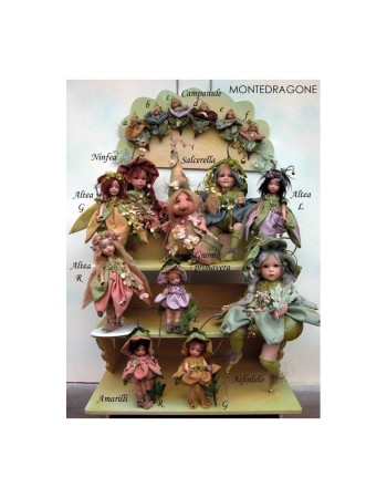 Salcerella et Asfodelo -  Poupées fées en porcelaine de  22/33 cm