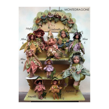 Salcerella et Asfodelo -  Poupées fées en porcelaine de  22/33 cm