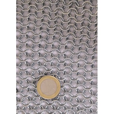 Colletin de maille en acier galvanisé, anneaux 8mm