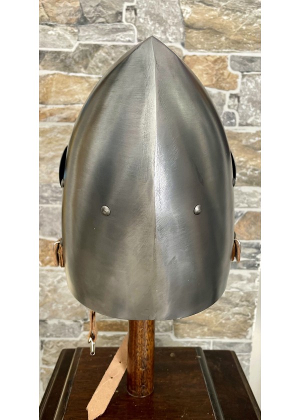 Casque de combat – Bassinet médiéval à visière