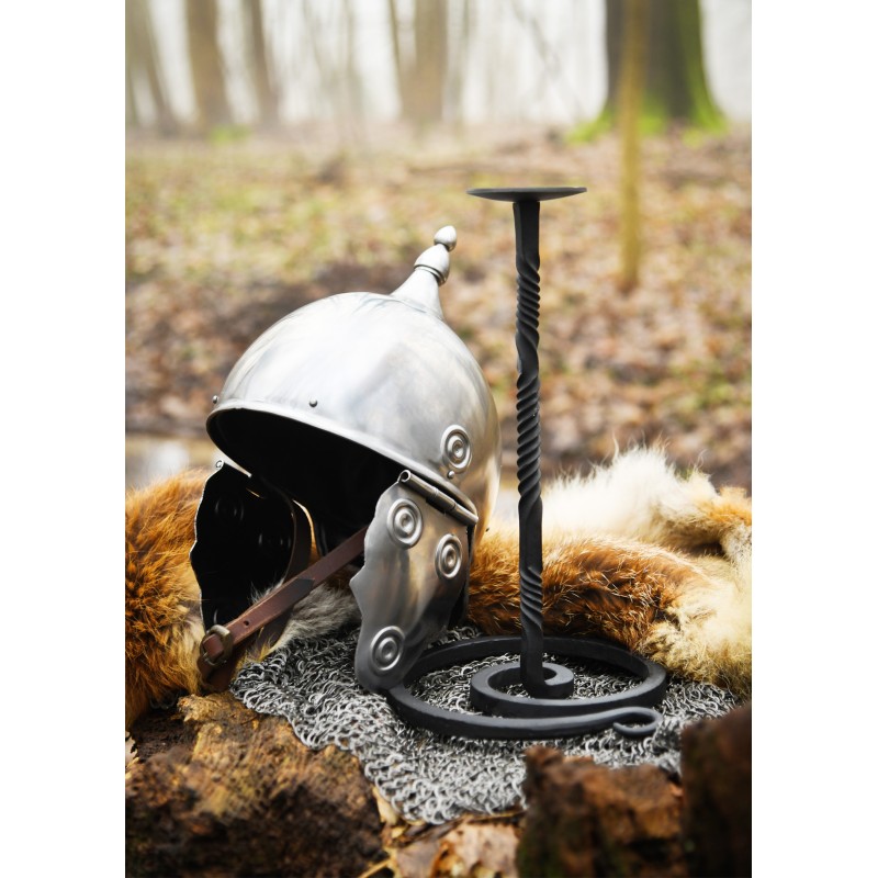 Chandelier forgé, porte-casque