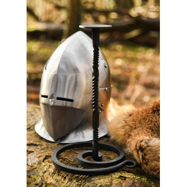 Chandelier forgé, porte-casque