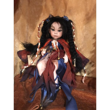 Poupée en porcelaine Fée Coucher de soleil