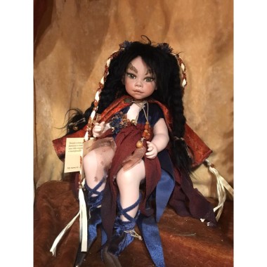 Poupée en porcelaine Fée Coucher de soleil