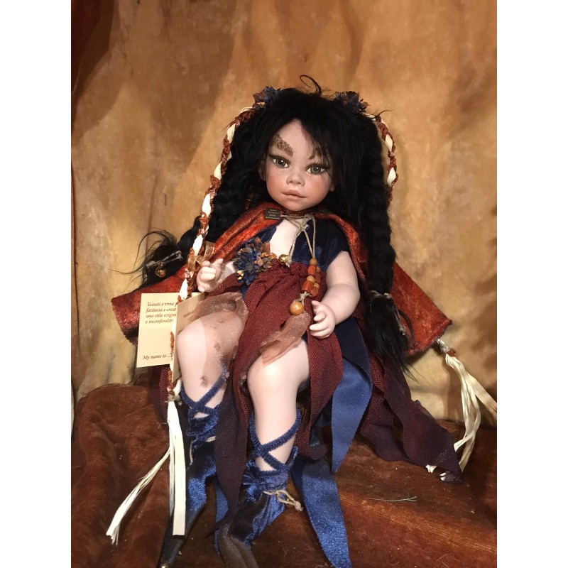 Poupée en porcelaine Fée Coucher de soleil