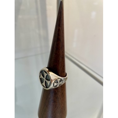 Bague Croix Templière, argent 925