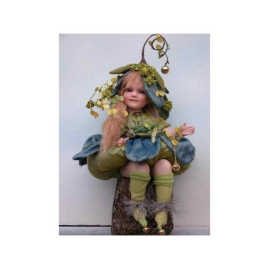 Salcerella et Asfodelo -  Poupées fées en porcelaine de  22/33 cm