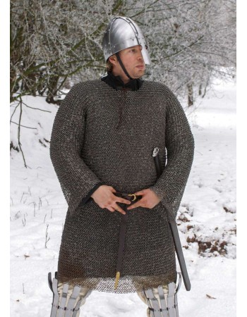 Hauberk anneaux plats, rivetés, non traitée