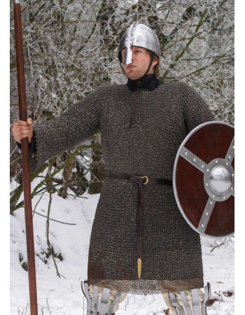 Hauberk anneaux plats, rivetés, non traitée