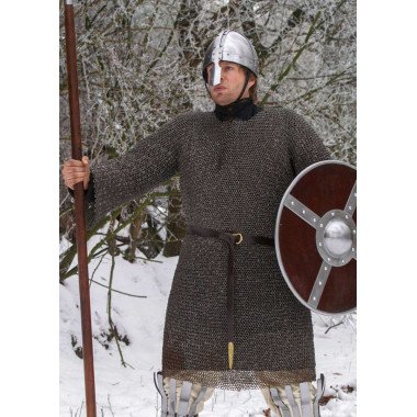 Hauberk anneaux plats, rivetés, non traitée