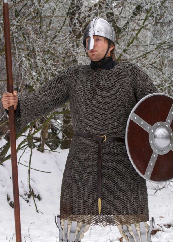 Hauberk anneaux plats, rivetés, non traitée