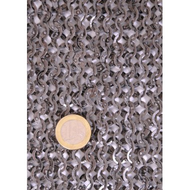 Hauberk anneaux plats, rivetés, non traitée