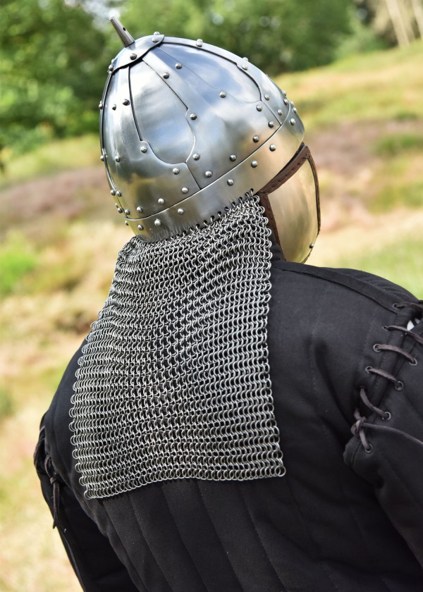 Casque à pinces avec volets de joues et lunette, acier 2 mm