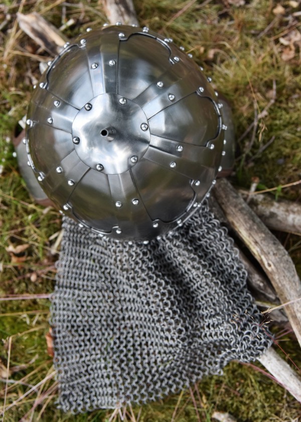 Casque à pinces avec volets de joues et lunette, acier 2 mm