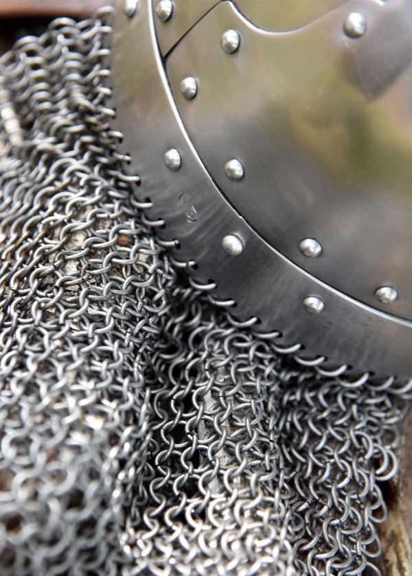 Casque à pinces avec volets de joues et lunette, acier 2 mm