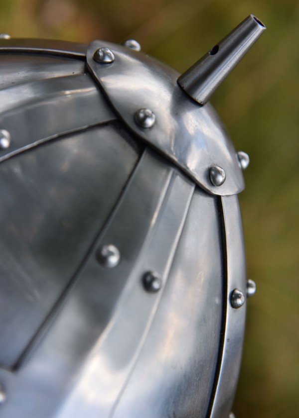 Casque à pinces avec volets de joues et lunette, acier 2 mm