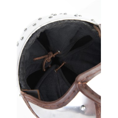 Casque à pinces avec volets de joues et lunette, acier 2 mm