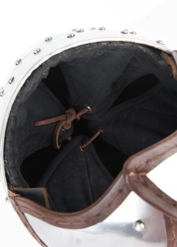 Casque à pinces avec volets de joues et lunette, acier 2 mm