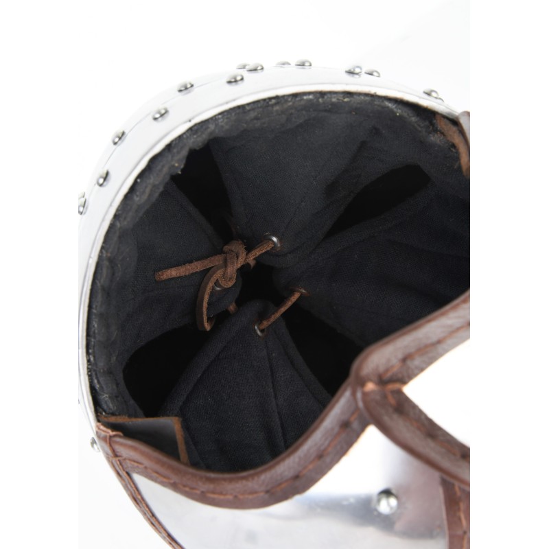 Casque à pinces avec volets de joues et lunette, acier 2 mm