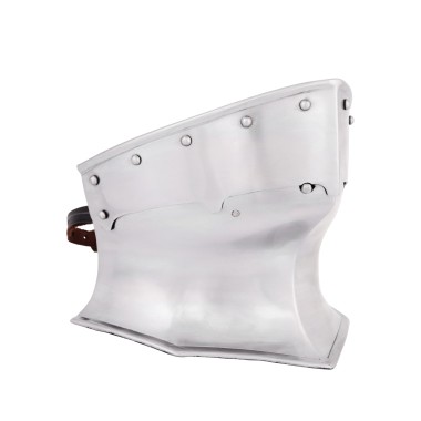 Bevor, acier 1,6 mm, avec bracelet en cuir