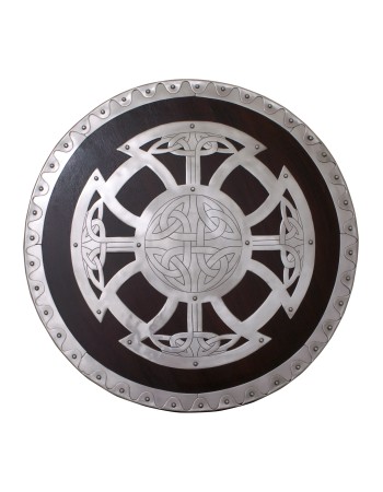 Bouclier rond viking en bois