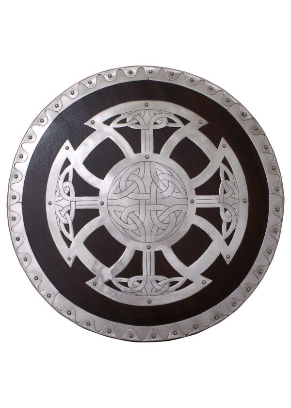 Bouclier rond viking en bois